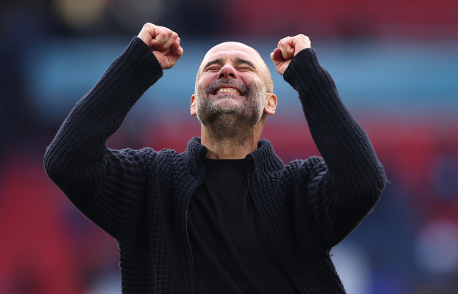 Manchester City's late win will make it four in a row in the Premier League, strong and steady at the end of the season to get points unstoppable