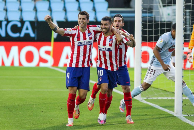 La Liga - Atletico Madrid 1-0 Celta three consecutive wins still fourth eight points ahead of fifth place