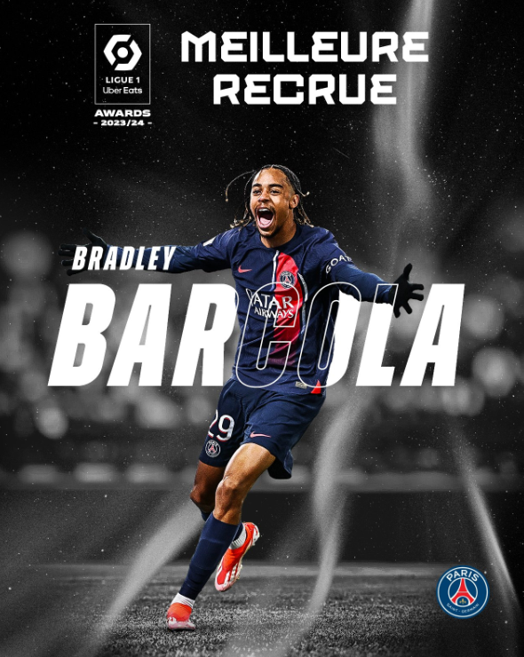 Barcola voted Ligue 1's best attraction as Paris Saint-Germain's €50m signing is a big success