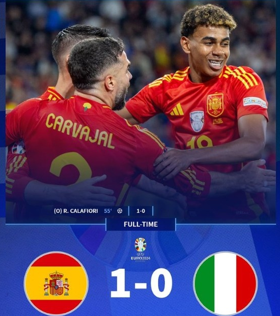 Italy defeated Spain for the third consecutive game, the historical record shows disadvantage