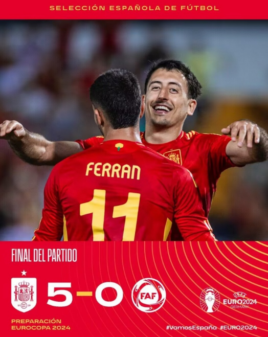 International soccer friendly: Spain beat Andorra 5-0