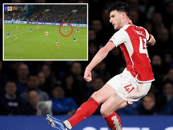 Rice's 'Beckham-esque' long range shot scores Arsenal draw with Chelsea