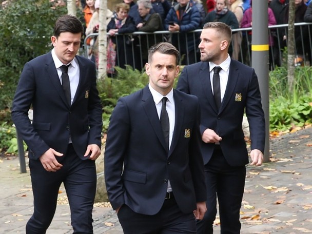 Bobby Charlton's funeral service was attended by only four Manchester United players.