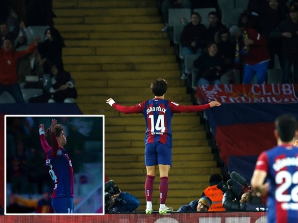 Félix shot wildly at Atletico Madrid in a laughable celebration!